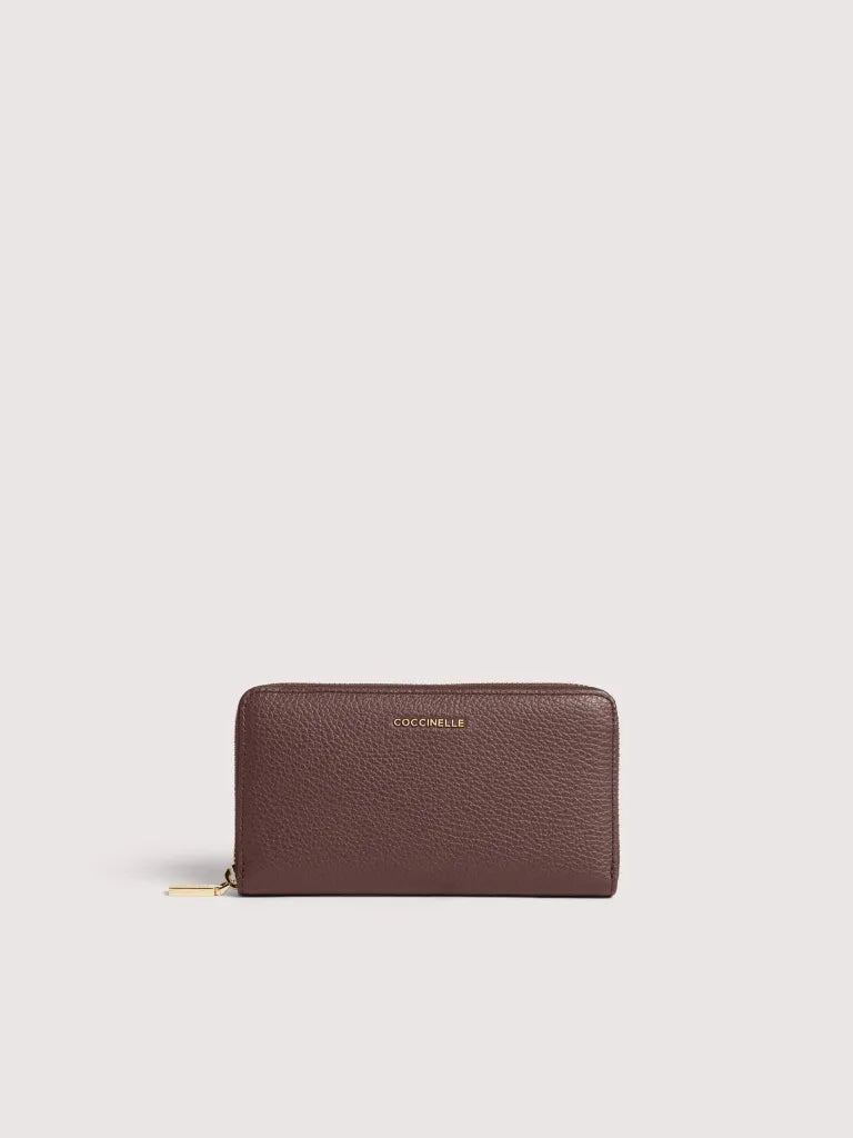 COCCINELLE METALLIC SOFT Zip Around Large