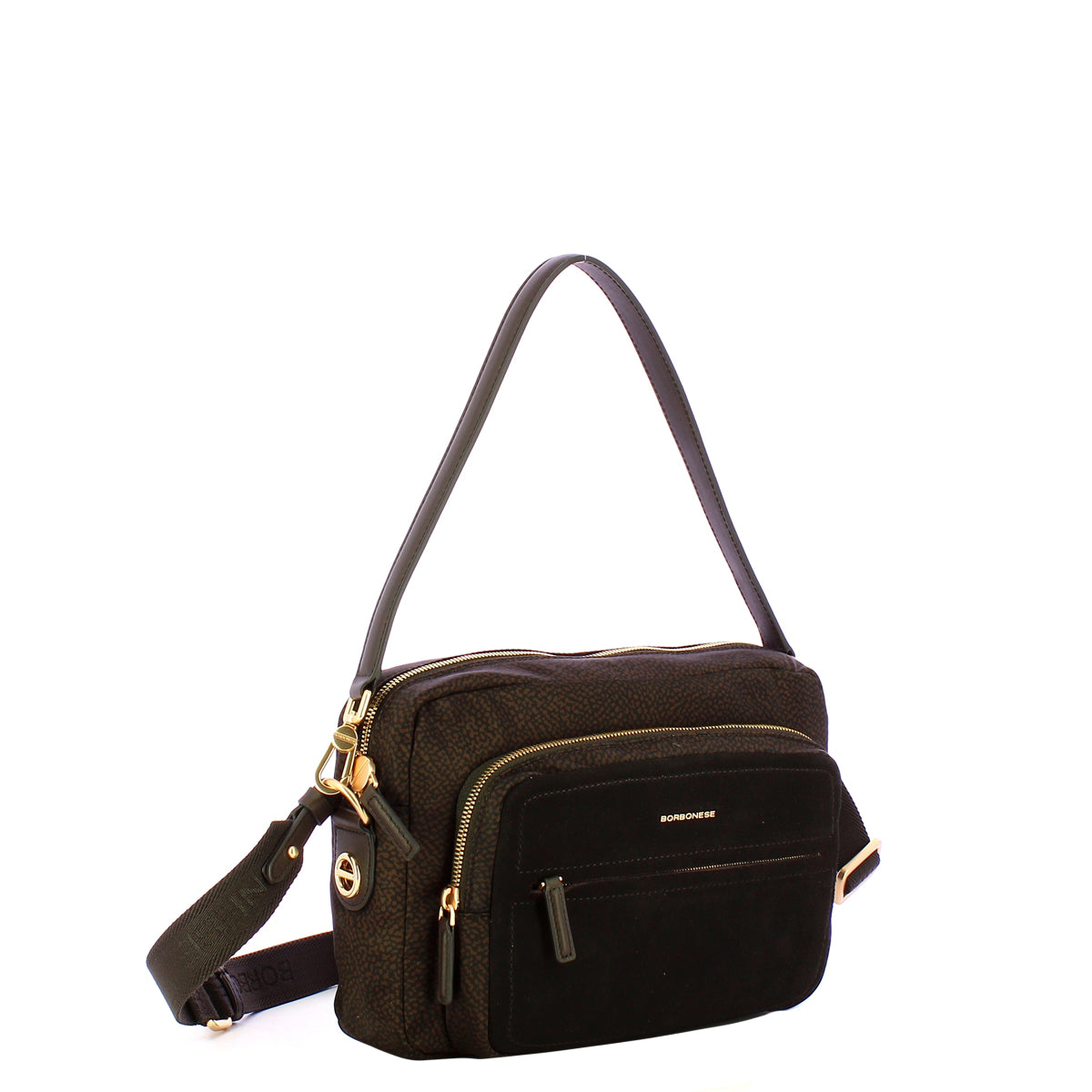 BORBONESE Camera Case Medium Camoscio