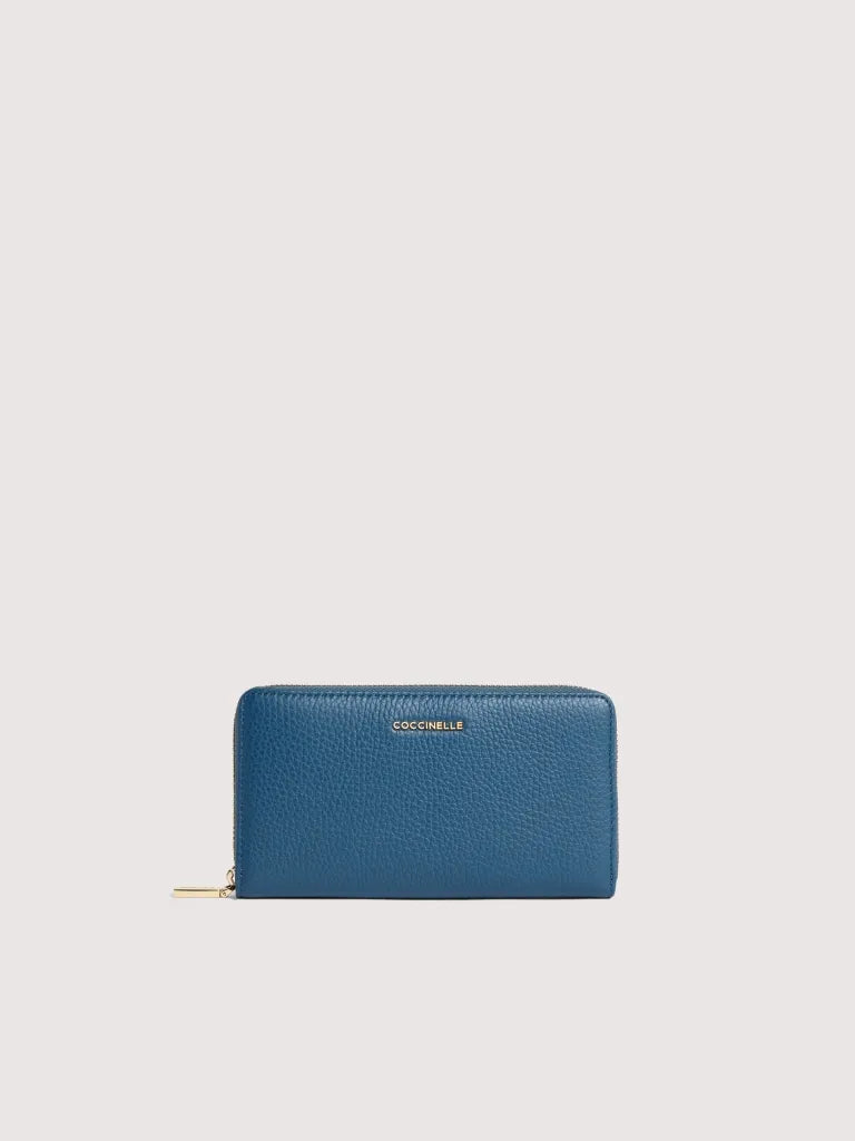 COCCINELLE METALLIC SOFT Large zip around