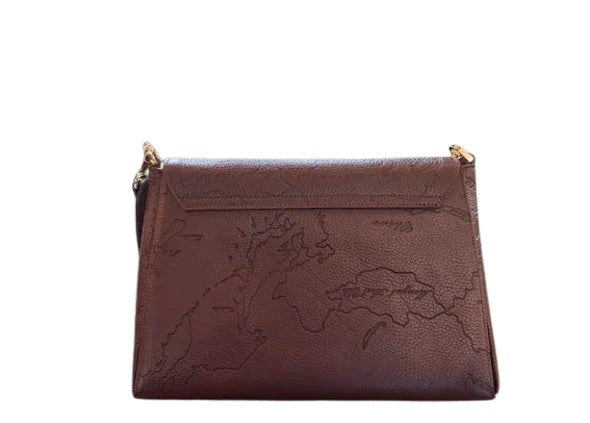 ALVIERO MARTINI 1^CLASSE Antique Geo Leather Golden Coin