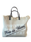 MANIKOMIO DSGN Shopping Cotton Stripe SPECIAL EDITION FORTE DEI MARMI  silver